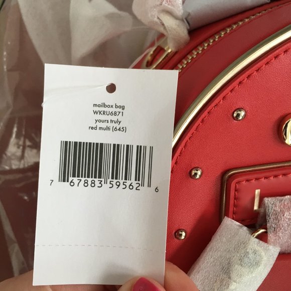 kate spade red yours truly mailbox purse crossbody bag RARE nwt - Picture 11 of 14